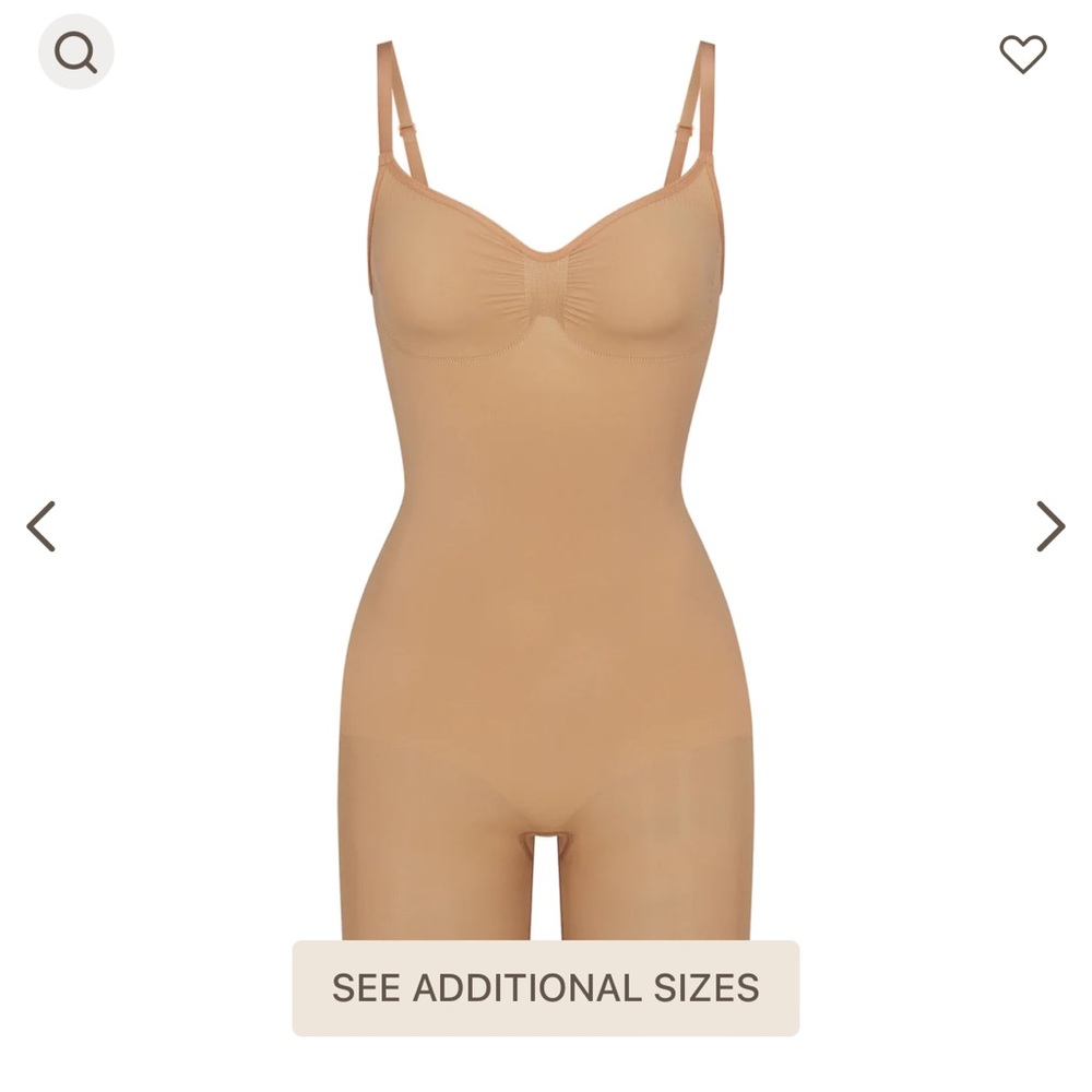 NWT Skims sculpting mid thigh bodysuit - Ochre